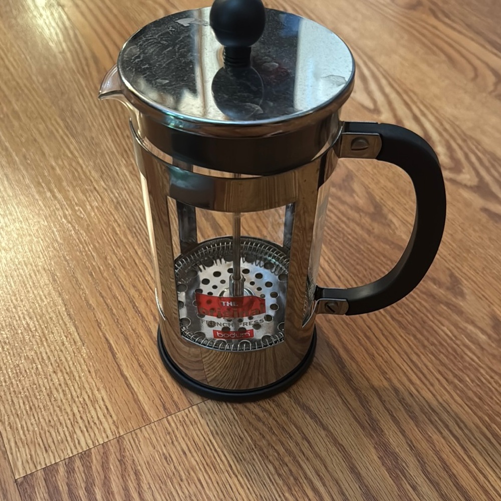 Bodum Stainless Steel and Glass French Press Coffee Maker - Silver/Black